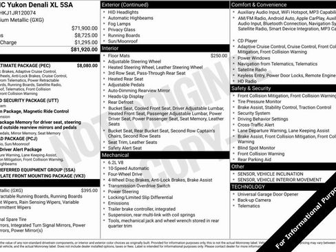 Used 2018 GMC Yukon XL Denali w/ Denali Ultimate Package image 13