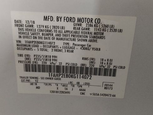 Used 2019 Ford Taurus SEL w/ Equipment Group 201A image 33