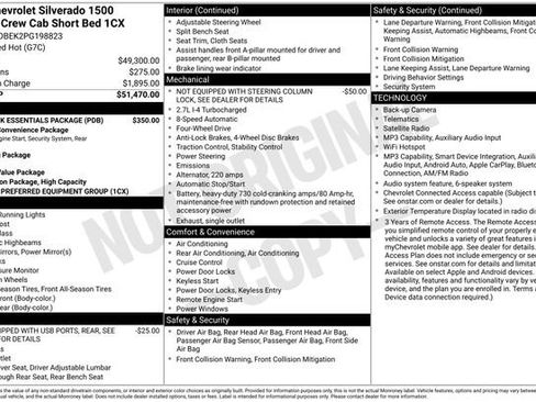 Used 2023 Chevrolet Silverado 1500 Custom w/ LPO, Dark Essentials Package AWD/4WD image 23