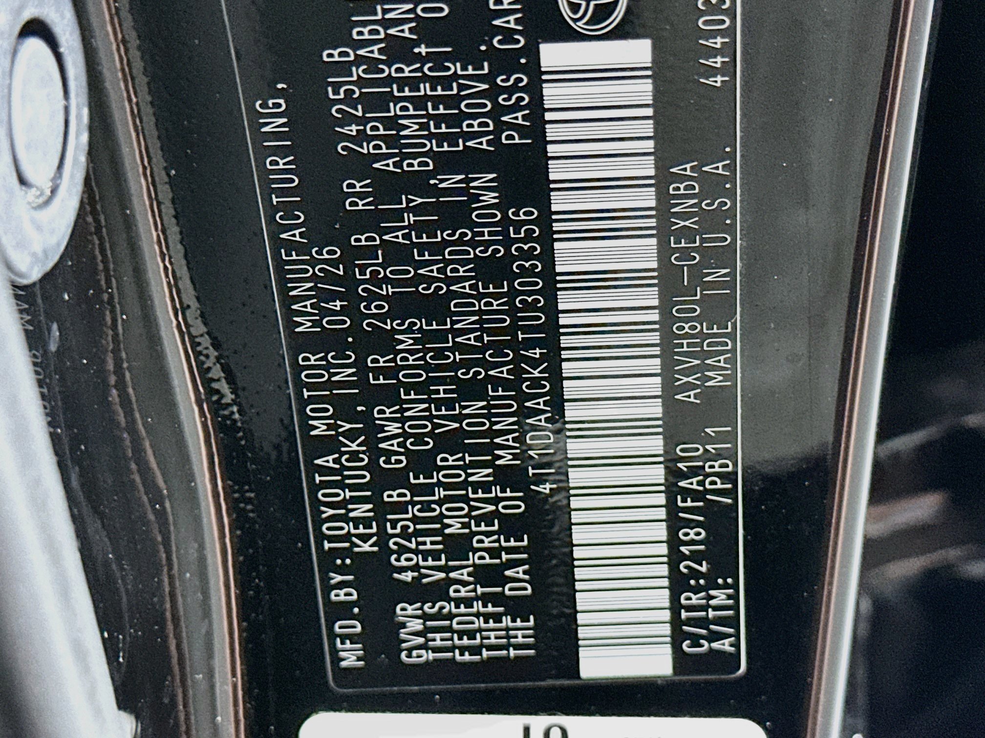 Used 2026 Toyota Camry LE FWD image 12
