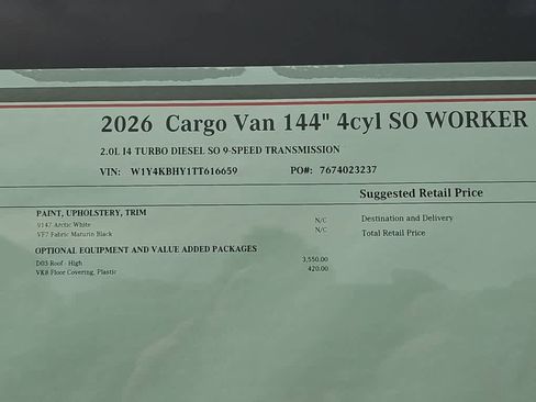 New 2026 Mercedes-Benz Sprinter 2500 image 17