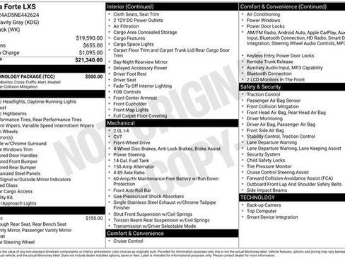 Used 2022 Kia Forte LXS w/ LXS Technology Package FWD image 23