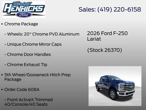 New 2026 Ford F250 Lariat w/ Lariat Ultimate Package AWD/4WD image 12