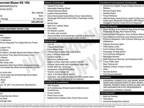 Used 2021 Chevrolet Blazer RS image 14