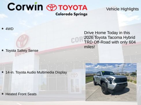 Used 2026 Toyota Tacoma TRD Off-Road AWD/4WD image 7