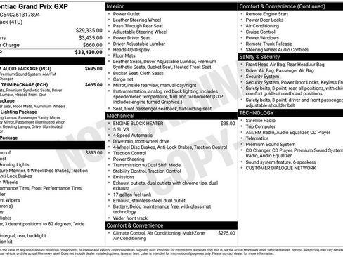 Used 2005 Pontiac Grand Prix GXP w/ Premium Audio Package FWD image 19