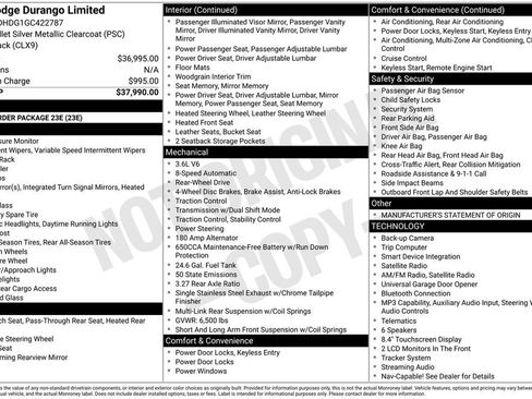 Used 2016 Dodge Durango Limited RWD image 28