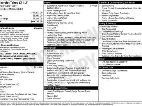 Used 2018 Chevrolet Tahoe LT w/ Luxury Package RWD image 6