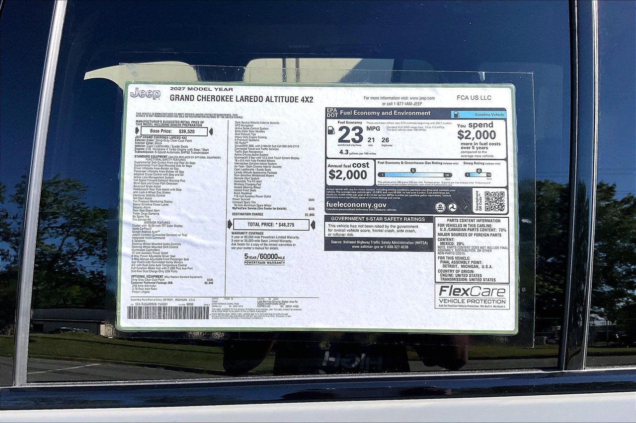 New 2027 Jeep Grand Cherokee Altitude RWD image 37