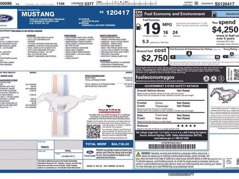 New 2025 Ford Mustang GT Premium w/ Mustang Nite Pony Package RWD image 5