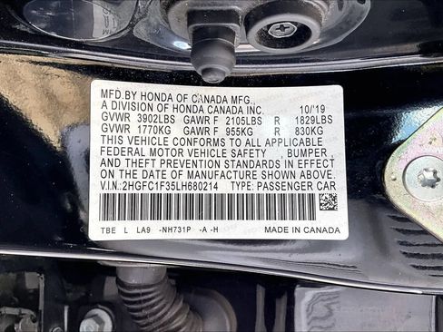 Used 2020 Honda Civic EX image 16
