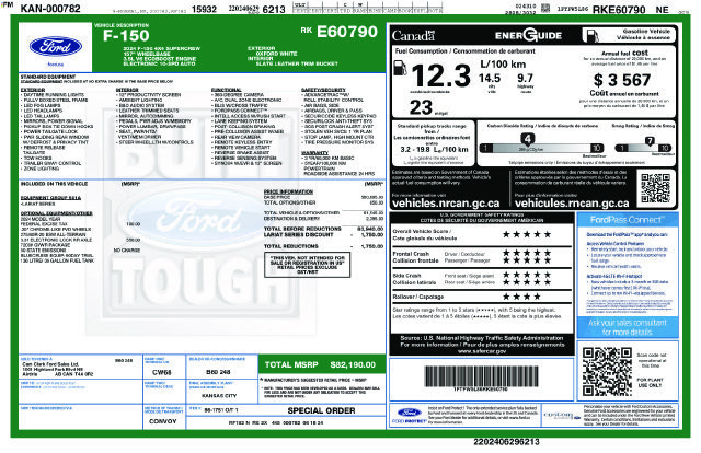 Used 2024 Ford F150 Lariat AWD/4WD image 44