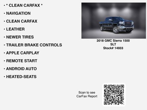 Used 2018 GMC Sierra 1500 SLT w/ SLT Premium Package image 7