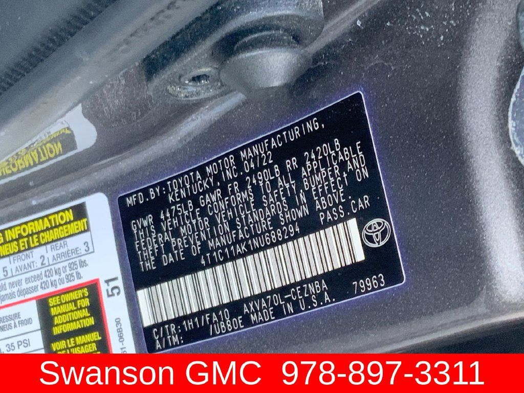 Used 2022 Toyota Camry LE FWD image 33