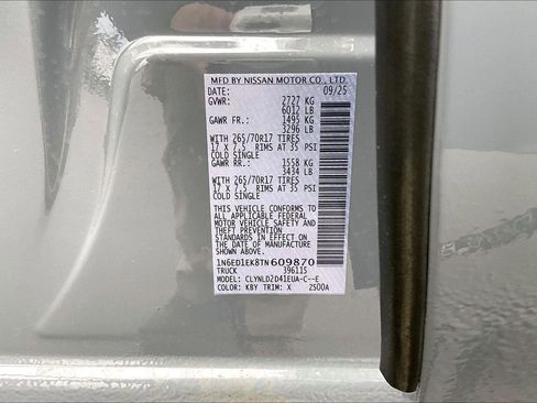 New 2026 Nissan Frontier PRO-4X w/ Pro-4x Convenience Package image 14