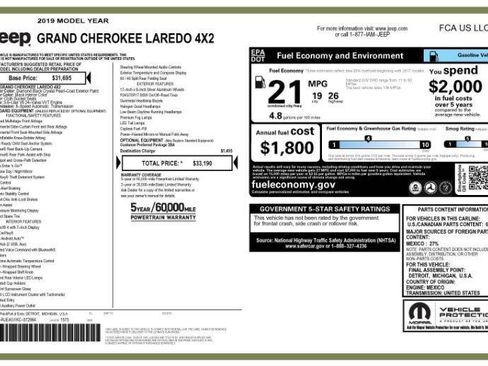 Used 2019 Jeep Grand Cherokee Laredo RWD image 29