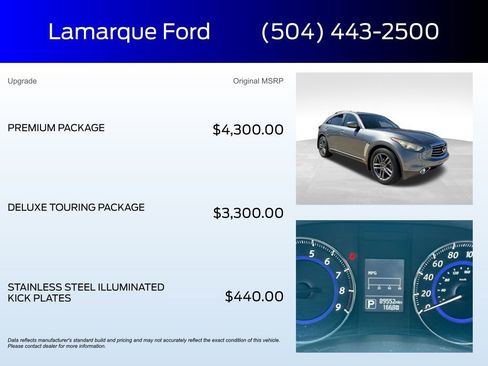 Used 2016 INFINITI QX70 2WD w/ Premium Package image 2