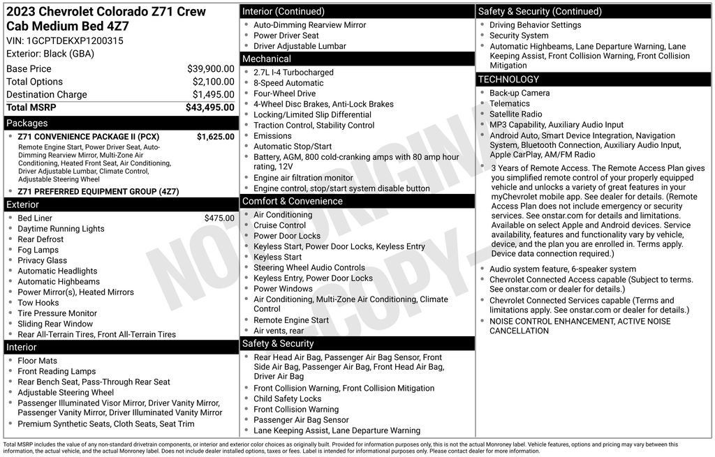 Used 2023 Chevrolet Colorado Z71 w/ Z71 Convenience Package 2 AWD/4WD image 11