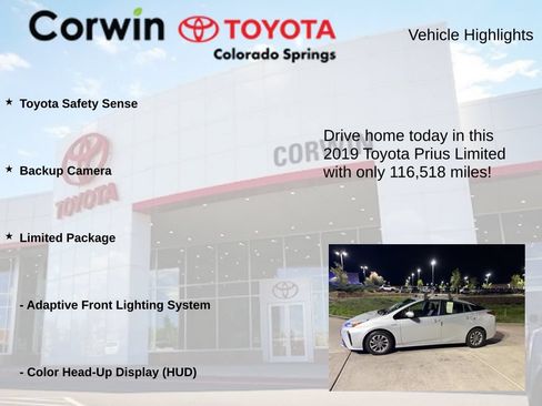 Used 2019 Toyota Prius Limited w/ Premium Convenience Package FWD image 7