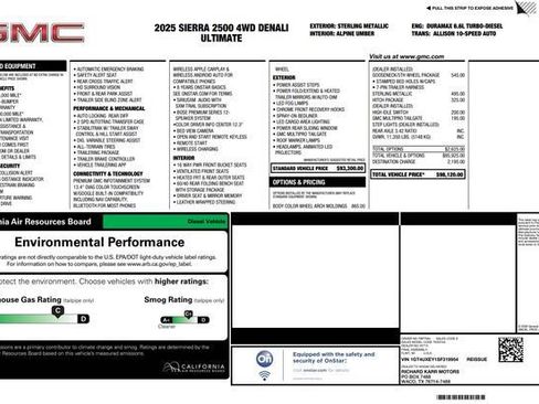 Used 2025 GMC Sierra 2500 Denali Ultimate AWD/4WD image 60