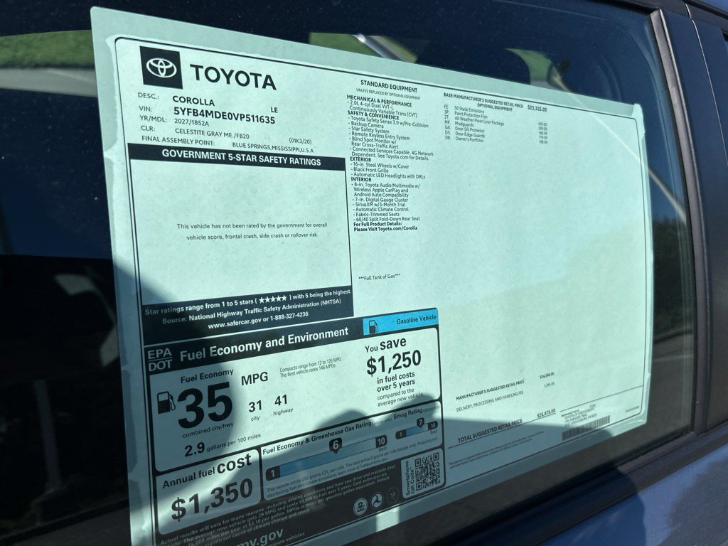 New 2027 Toyota Corolla LE FWD image 30