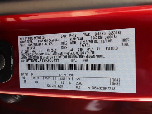 New 2025 Ford F150 STX w/ Equipment Group 201A FX4 image 19