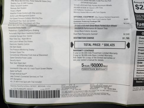 Used 2023 Jeep Grand Cherokee Limited w/ Black Appearance Package image 48