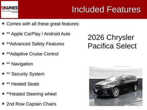 New 2026 Chrysler Pacifica Select AWD/4WD image 4
