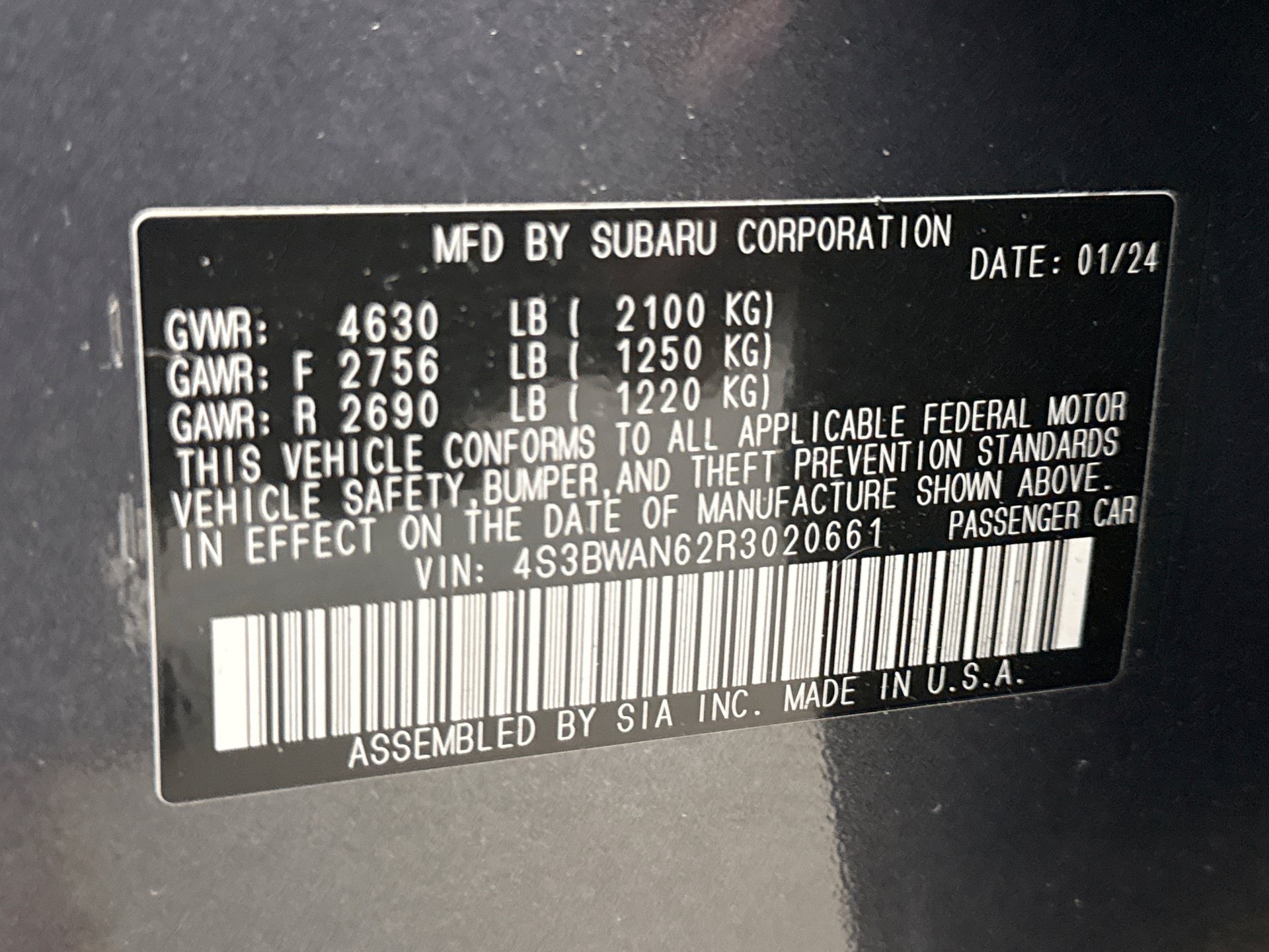 Used 2024 Subaru Legacy Limited AWD/4WD image 12