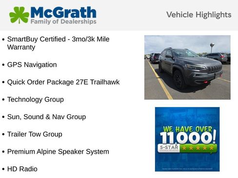 Used 2021 Jeep Cherokee Trailhawk w/ Sun, Sound & Nav Group AWD/4WD image 5