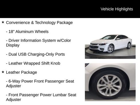 Used 2017 Chevrolet Malibu LT w/ Leather Package FWD image 13