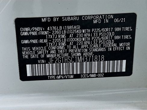 Used 2021 Subaru Crosstrek 2.5i Sport w/ Moonroof Package image 31