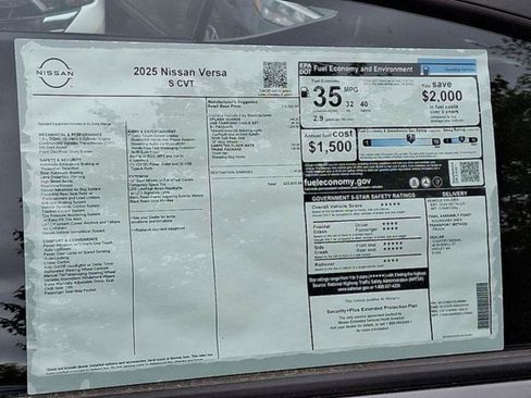 New 2025 Nissan Versa S w/ S Plus Package image 18