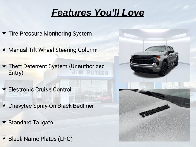 Used 2025 Chevrolet Silverado 1500 Custom w/ Turbomax Blackout Package AWD/4WD image 35