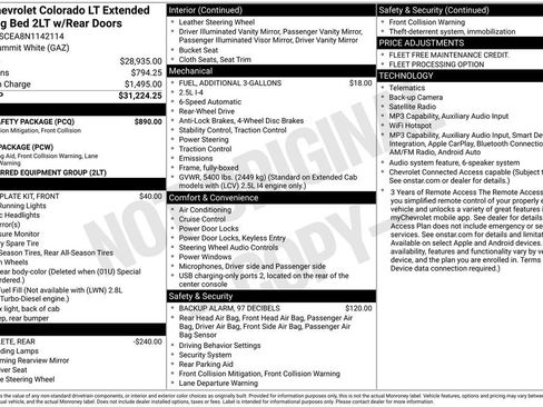Used 2022 Chevrolet Colorado LT w/ Fleet Safety Package RWD image 11
