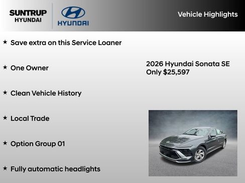 Used 2026 Hyundai Sonata SE FWD image 8