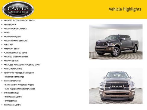 Used 2018 RAM 2500 Longhorn w/ Convenience Group image 3