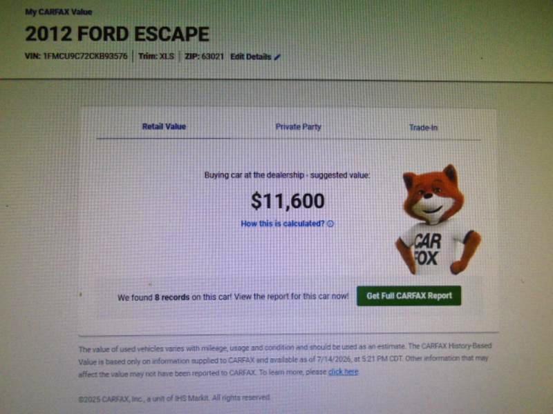 Used 2012 Ford Escape XLS AWD/4WD image 9