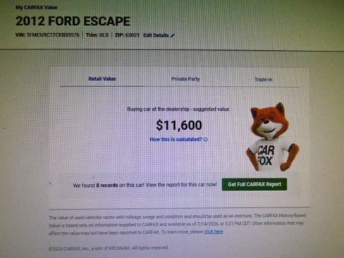 Used 2012 Ford Escape XLS AWD/4WD image 9