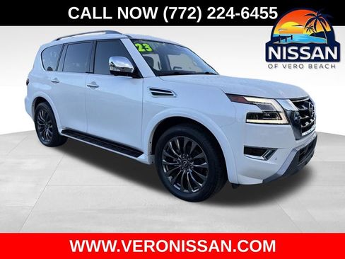 Used 2023 Nissan Armada Platinum w/ Captain's Chairs Package image 1