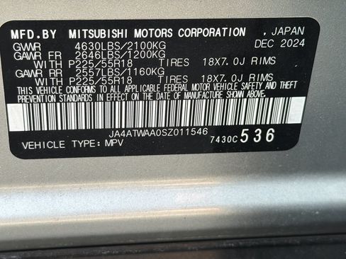 Used 2025 Mitsubishi Eclipse Cross SE AWD/4WD image 3
