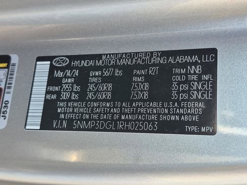Certified 2024 Hyundai Santa Fe XRT AWD/4WD image 38
