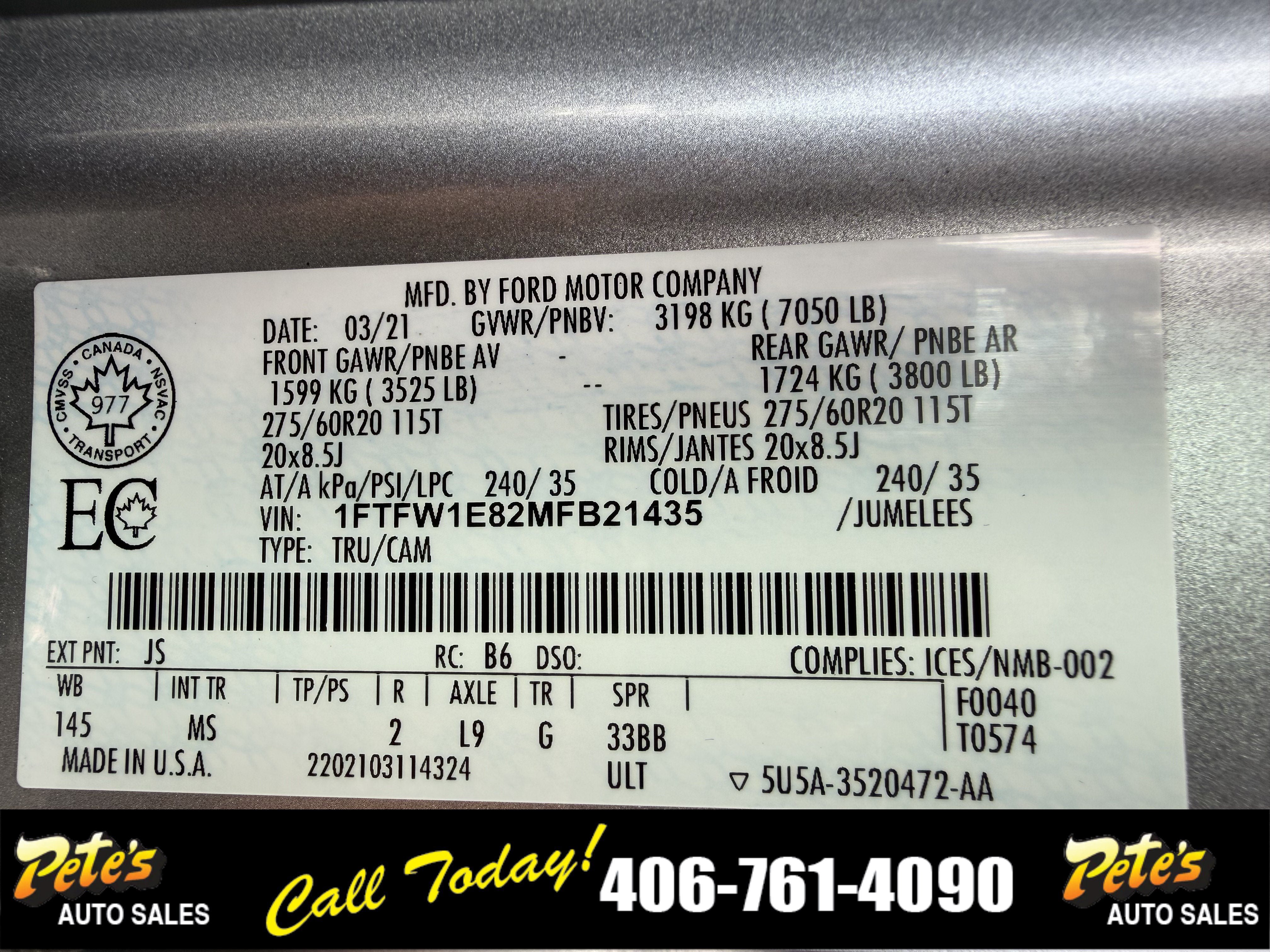 Used 2021 Ford F150 XLT w/ Equipment Group 302A High AWD/4WD image 46