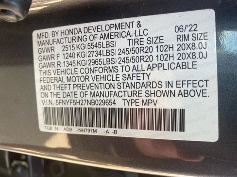 Certified 2022 Honda Pilot Special Edition image 39