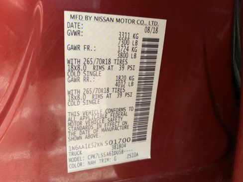 Used 2019 Nissan Titan SV w/ SV Convenience Package image 44