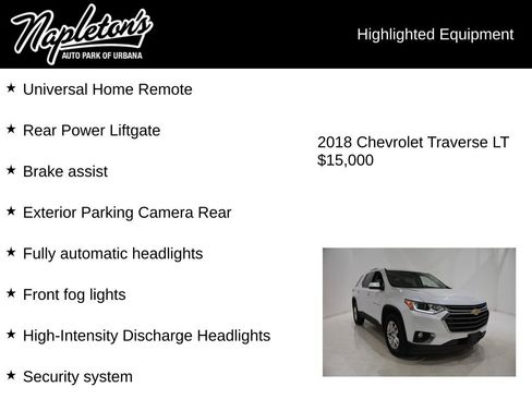 Used 2018 Chevrolet Traverse LT image 16