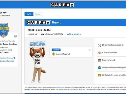 Used 2008 Lexus LS 460 image 2