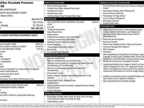 Used 2022 Cadillac Escalade Premium Luxury RWD image 2