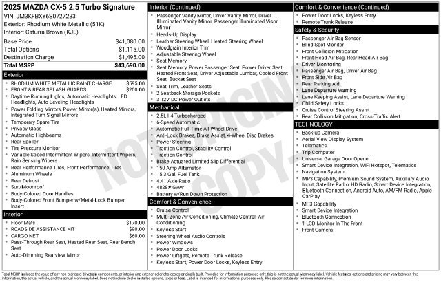Certified 2025 MAZDA CX-5 Signature AWD/4WD image 28