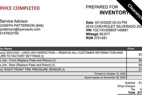 Used 2016 Chevrolet Silverado 2500 LT image 8